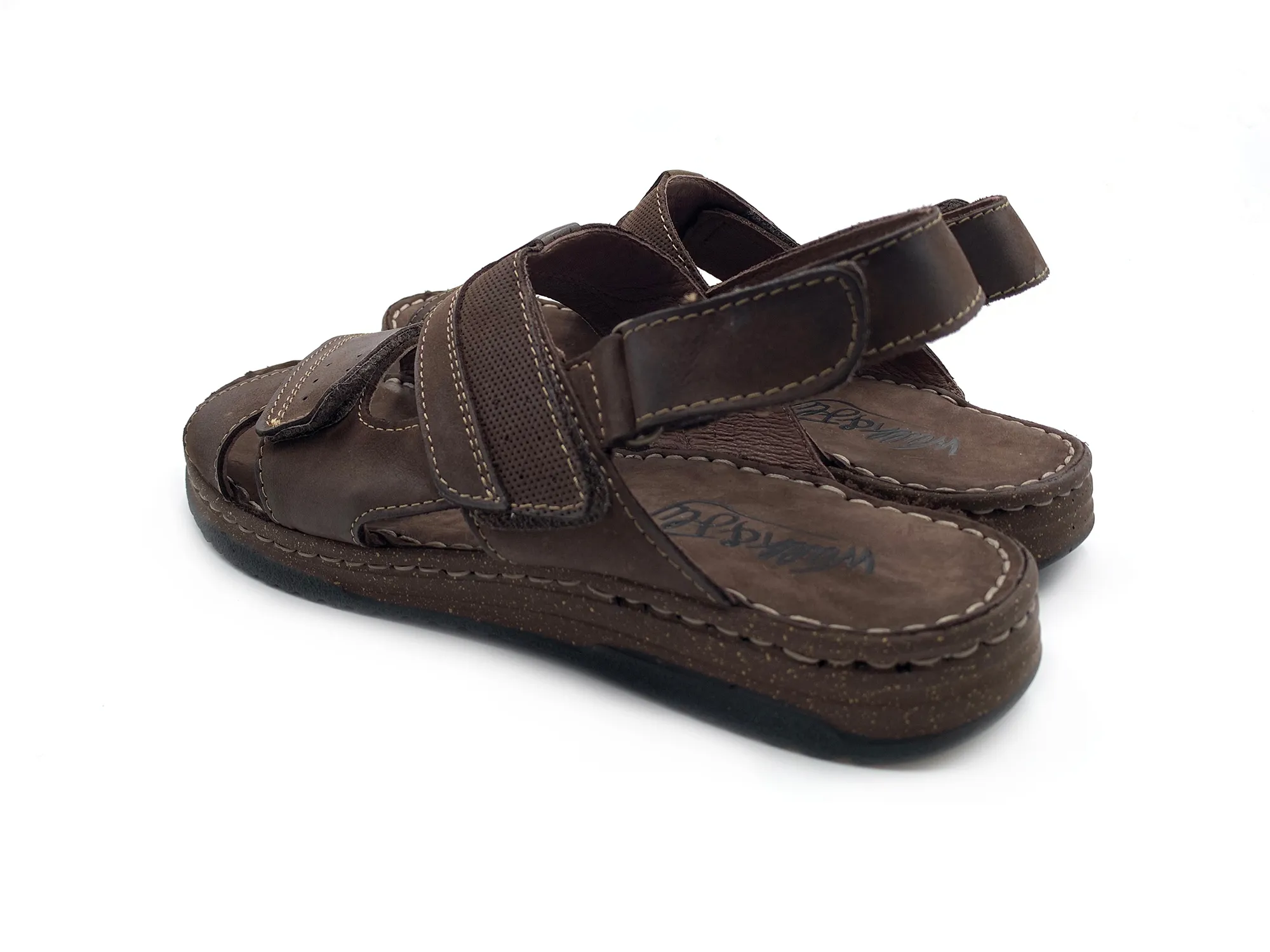 Walk&fly 963 47460 Sandalia Velcro T.moro Marrón Hombre