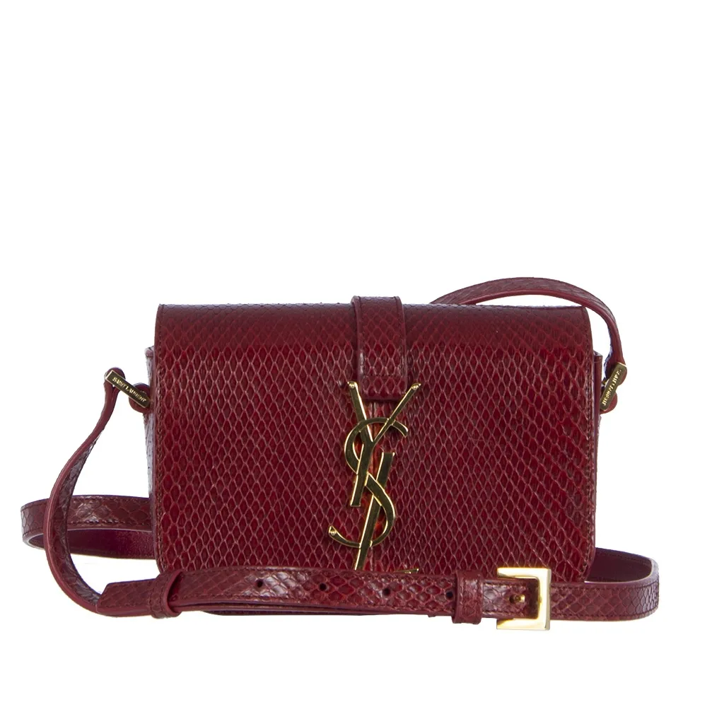 YSL Monogram Universite Piton Marrón