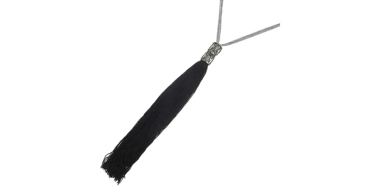 Yves Saint Laurent Collar con borlas LouLou en excelentes condiciones Plata 