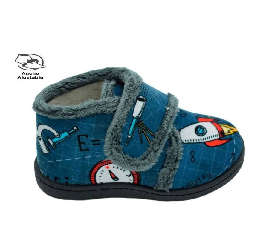 ZAPATILLA ROAL VELCRO MARINO COHETE PLANTILLA EXTRAÍBLE DE PLUMAFLEX