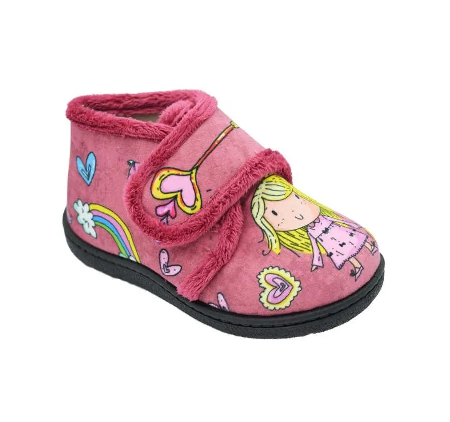 ZAPATILLA ROAL VELCRO ROSA PRINCESA PLANTILLA EXTRAÍBLE DE PLUMAFLEX
