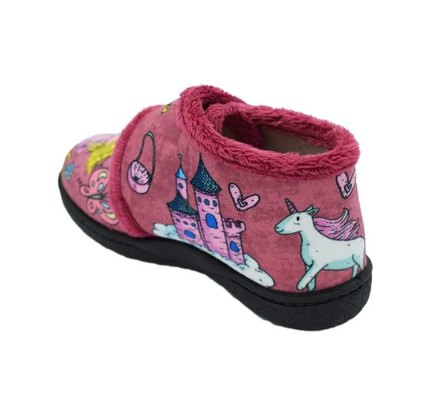 ZAPATILLA ROAL VELCRO ROSA PRINCESA PLANTILLA EXTRAÍBLE DE PLUMAFLEX