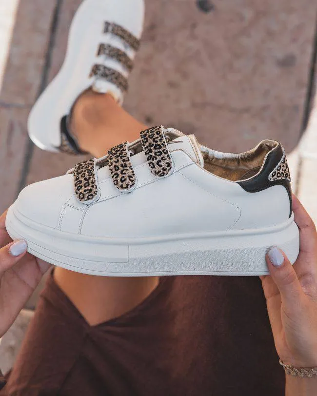 ZAPATILLAS DE MUJER BLANCAS CON CIERRE DE VELCRO  CL24 LEO