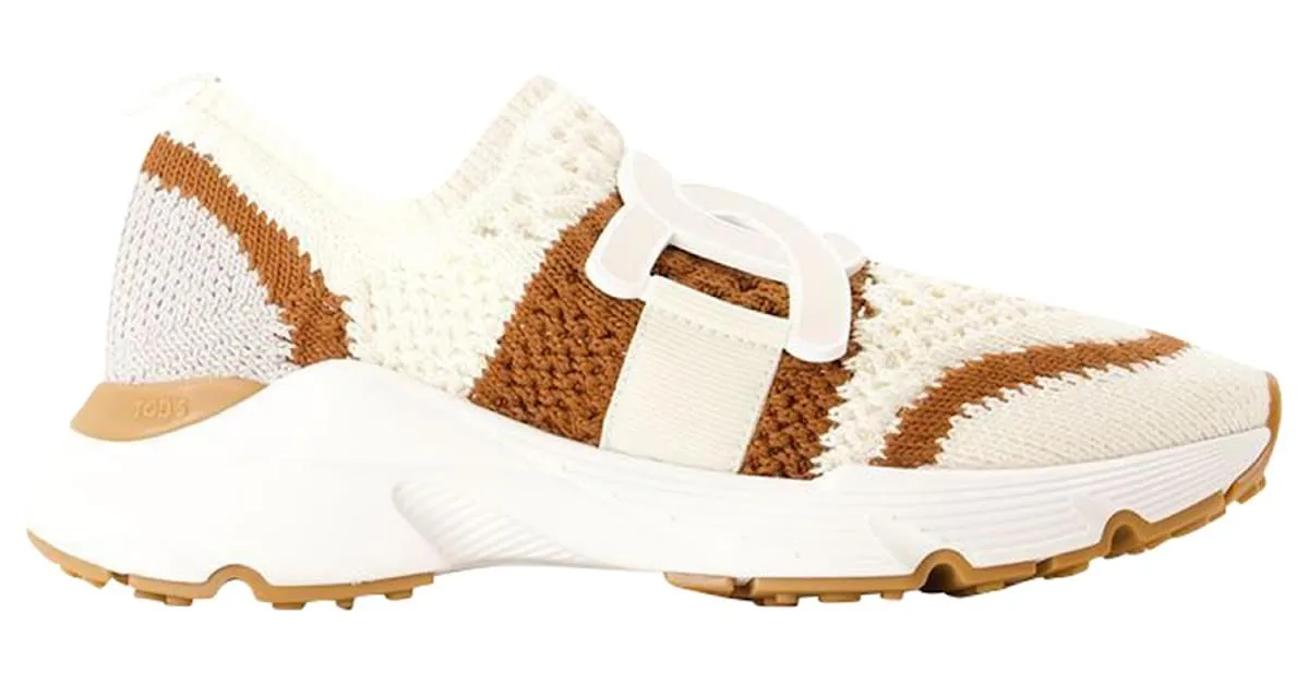 ZAPATILLAS SPORT RUN  TOD'S  LONA  BEIGE CASTAñO 