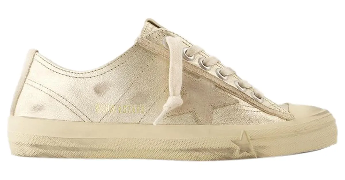 ZAPATILLAS VSTAR 2  GOLDEN GOOSE DELUXE BRAND  CUERO  METáLICO 