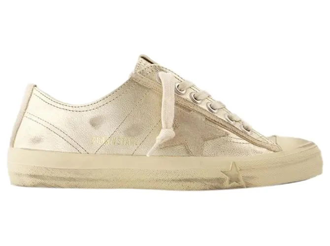 ZAPATILLAS VSTAR 2  GOLDEN GOOSE DELUXE BRAND  CUERO  METáLICO 