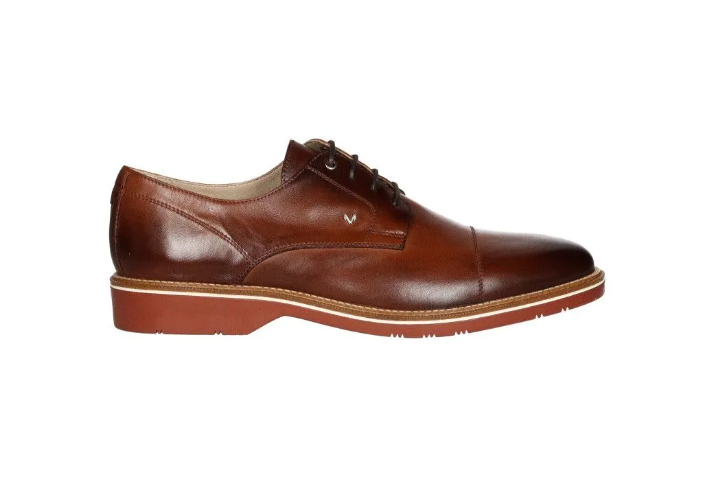 Zapato Cordon Piel Cuero Punta Cortada Piso Goma