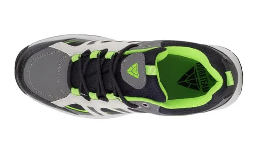 Zapato tipo trecking con cordones Tejidos Gris / Negro / Verde Flour