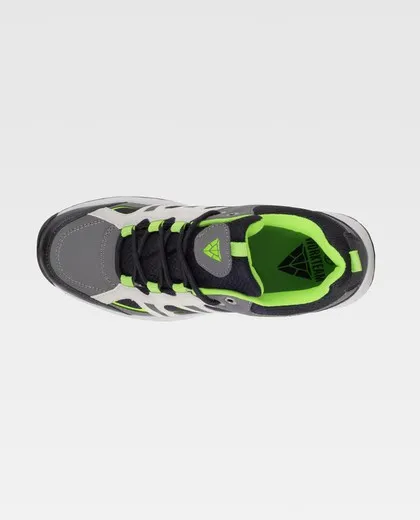 Zapato tipo trecking con cordones Tejidos Gris / Negro / Verde Flour