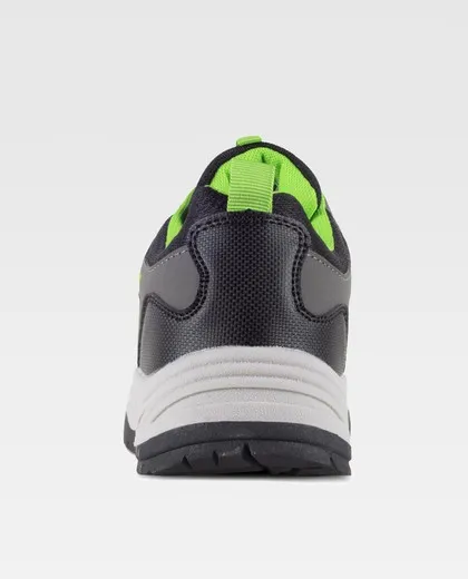 Zapato tipo trecking con cordones Tejidos Gris / Negro / Verde Flour