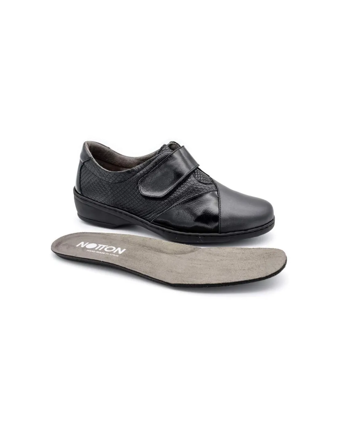 ZAPATO VELCRO ANCHO ESPECIAL COMODO NOTTON 2561