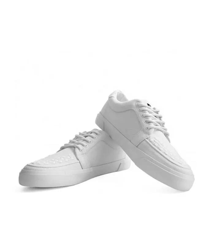 Zapatos blancos TUK Shoes White Canvas Creeper Sneaker A9304