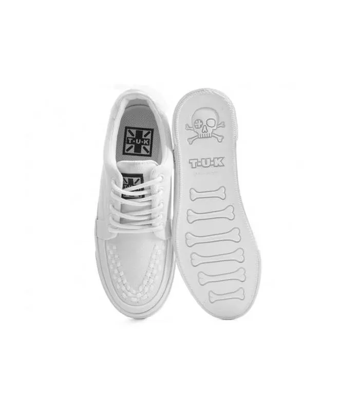 Zapatos blancos TUK Shoes White Canvas Creeper Sneaker A9304
