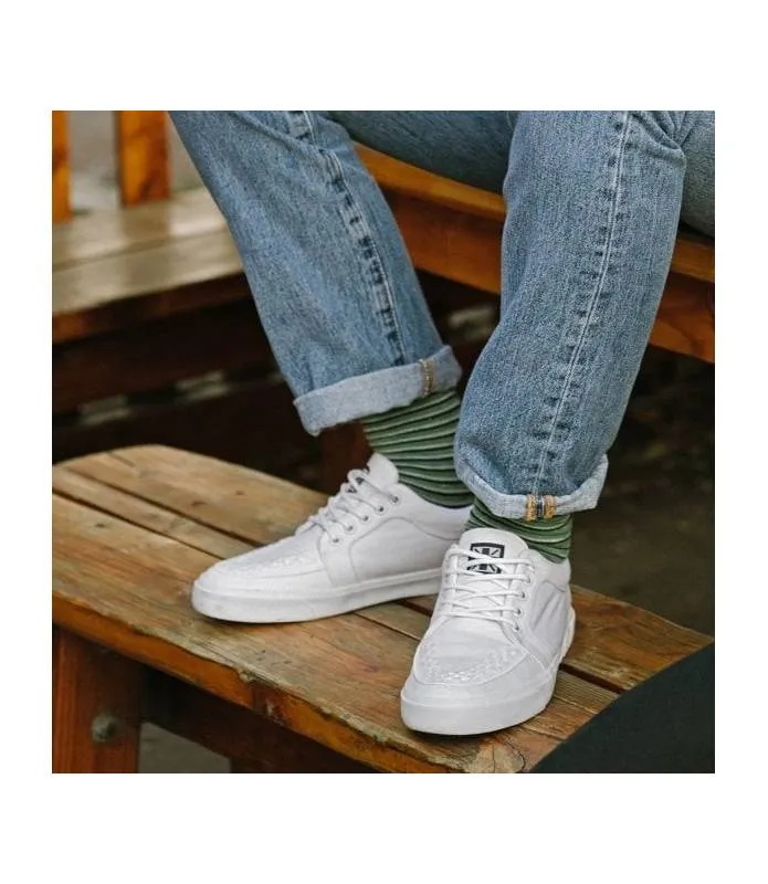 Zapatos blancos TUK Shoes White Canvas Creeper Sneaker A9304