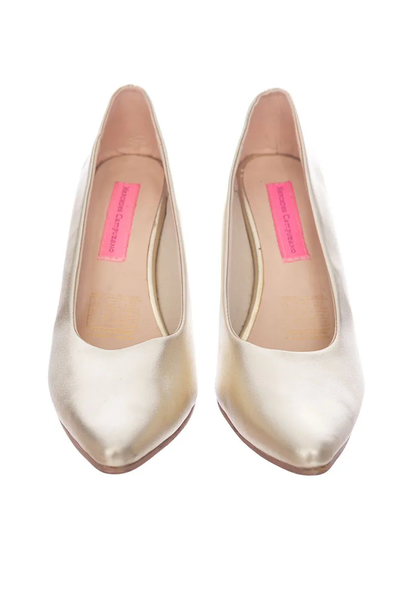 ZAPATOS COLOR DORADO  MERCEDES CAMPUZANO