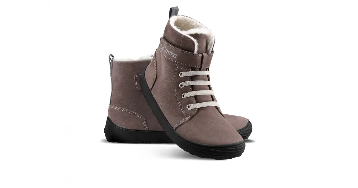 ZAPATOS DE INVIERNO PARA NIñO BAREFOOT BE LENKA WINTER KIDS  CHOCOLATE
