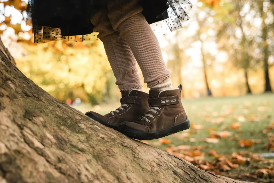 ZAPATOS DE INVIERNO PARA NIñO BAREFOOT BE LENKA WINTER KIDS  CHOCOLATE