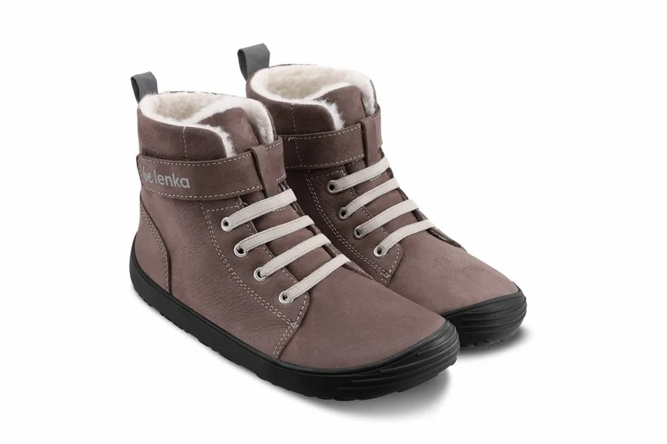 ZAPATOS DE INVIERNO PARA NIñO BAREFOOT BE LENKA WINTER KIDS  CHOCOLATE