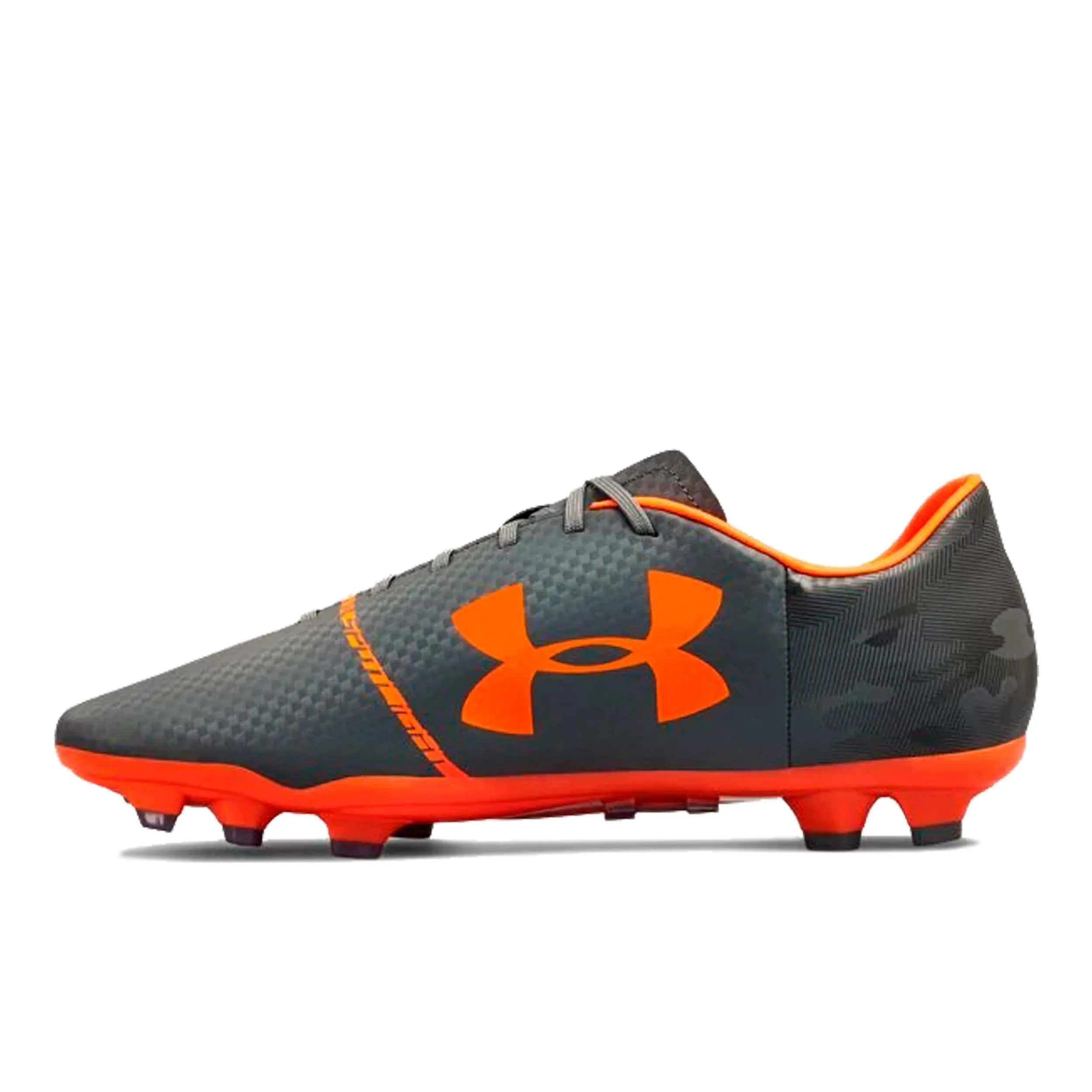 Zapatos Fútbol Hombre Under Armour DL FG Gris/Naranja