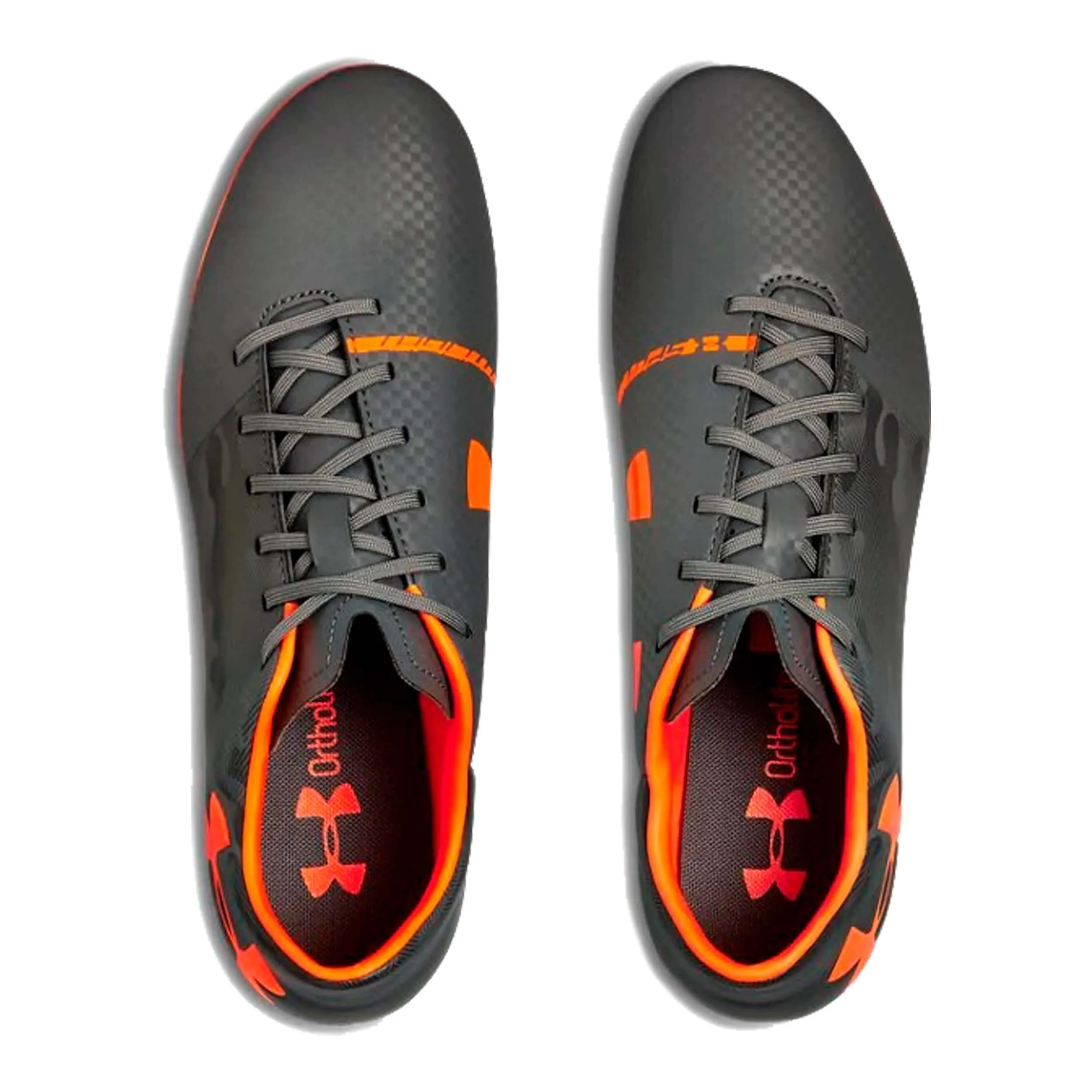 Zapatos Fútbol Hombre Under Armour DL FG Gris/Naranja