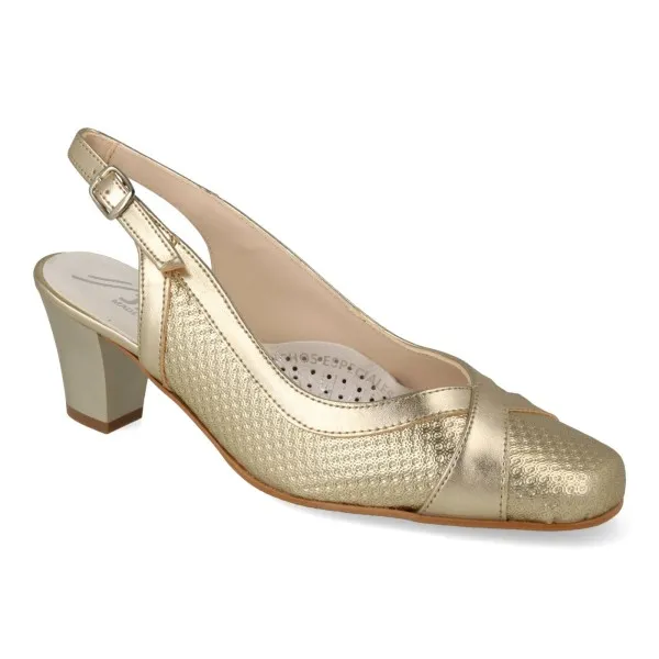 ZAPATOS HORMA ANCHA MUJER MOD. BOLONIA PLATINO
