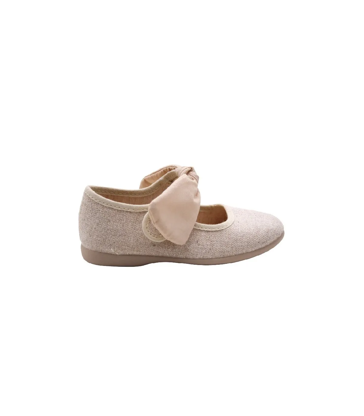 ZAPATOS MERCEDITAS LONAS NIÑA TOKOLATE LAZO 120809