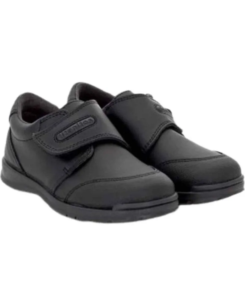Zapatos TITANITOS  de Niño COLEGIAL VELCRO  NEGRO