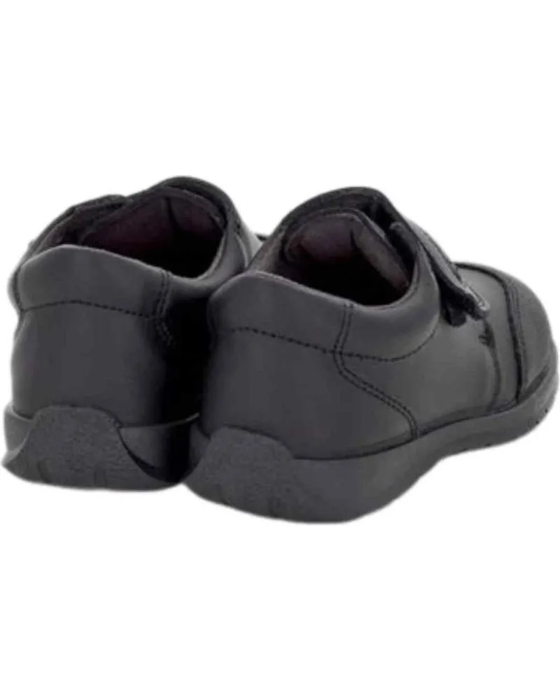 Zapatos TITANITOS  de Niño COLEGIAL VELCRO  NEGRO