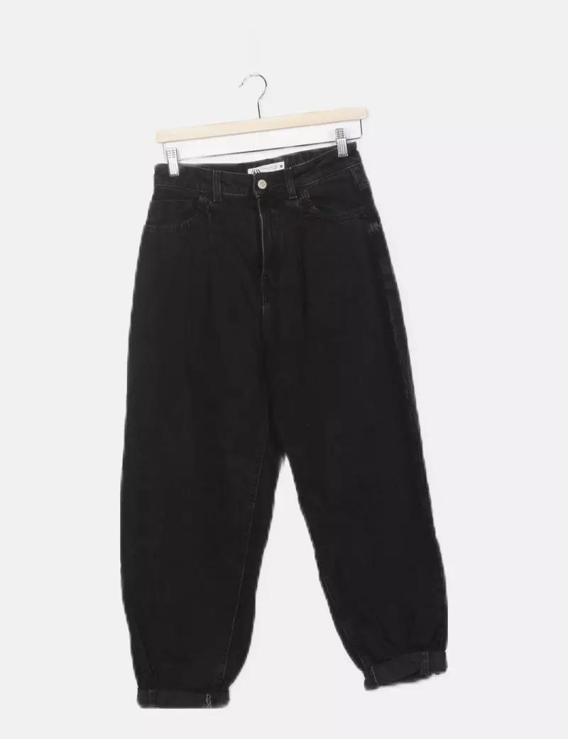 Zara Pantalón negro denim